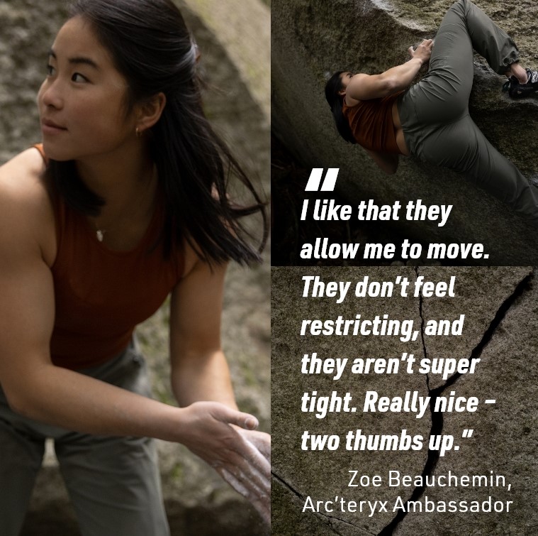 “I like that they allow me to move. They don’t feel restricting, and they aren’t super tight. Really nice – two thumbs up.”